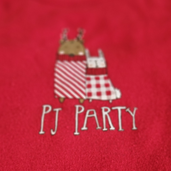 Like New, Baby Girl's Holiday Long Sleeved Pajama Top Size 12m - Picture 2 of 7